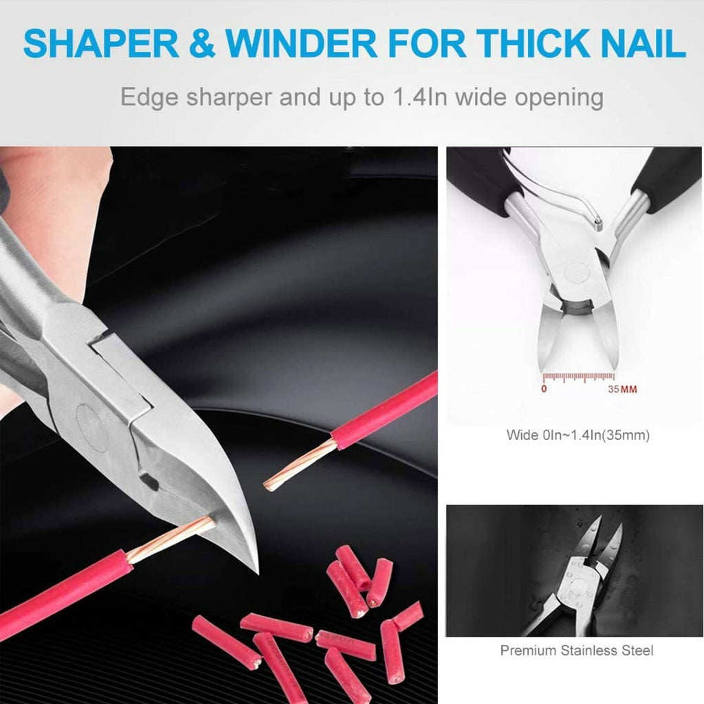 Heavy Duty Toenail Clippers for Thick Nails & Ingrown Toenails - Stainless Steel