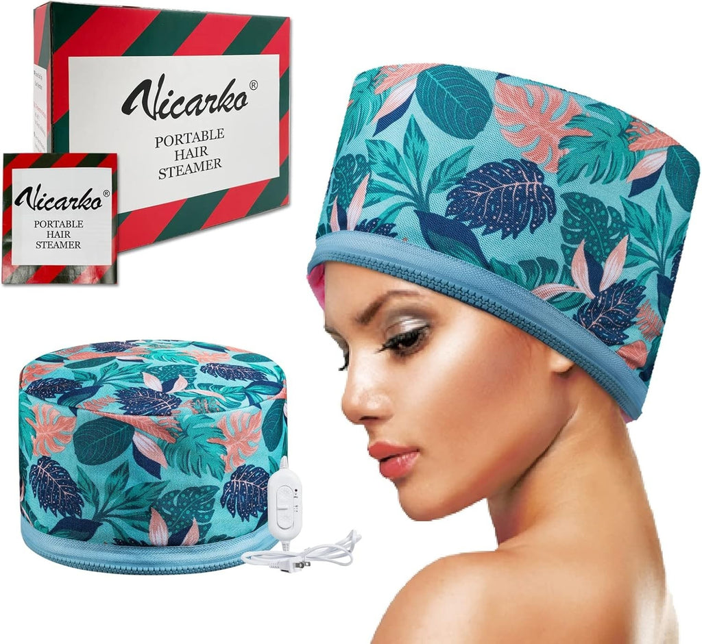 Electric Hair Steamer with Adjustable Heat for Deep Conditioning and Shine