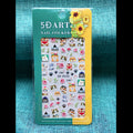 5D Nail Stickers Floral Wing Party Embossed Decals for Nail Art