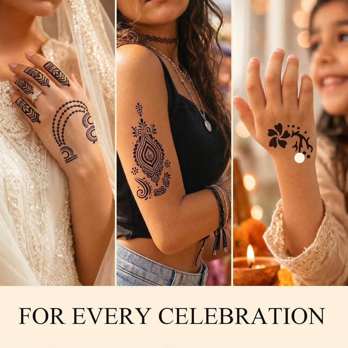 Henna Tattoo Stencil Kit – 97 Designs, Reusable Mehndi Templates, 18 Sheets