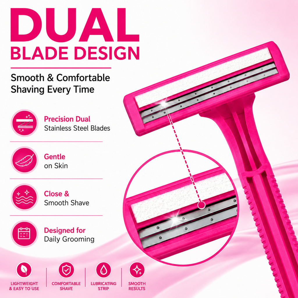 Disposable Women's Bikini Shavers 10-Pack for Sensitive Skin