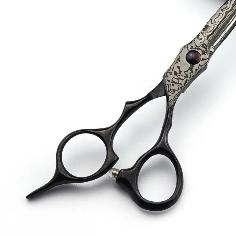 6 Inch VG10 Steel Barber Scissors Haircut & Thinning Shears - Handmade