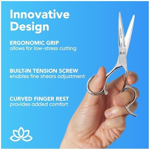 Professional 6-Inch Hair Cutting Scissors for Salon & Barber Use