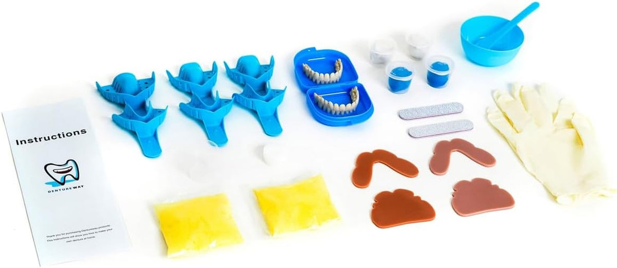 DIY Denture Kit with Impression - 2 Sets of Custom False Teeth