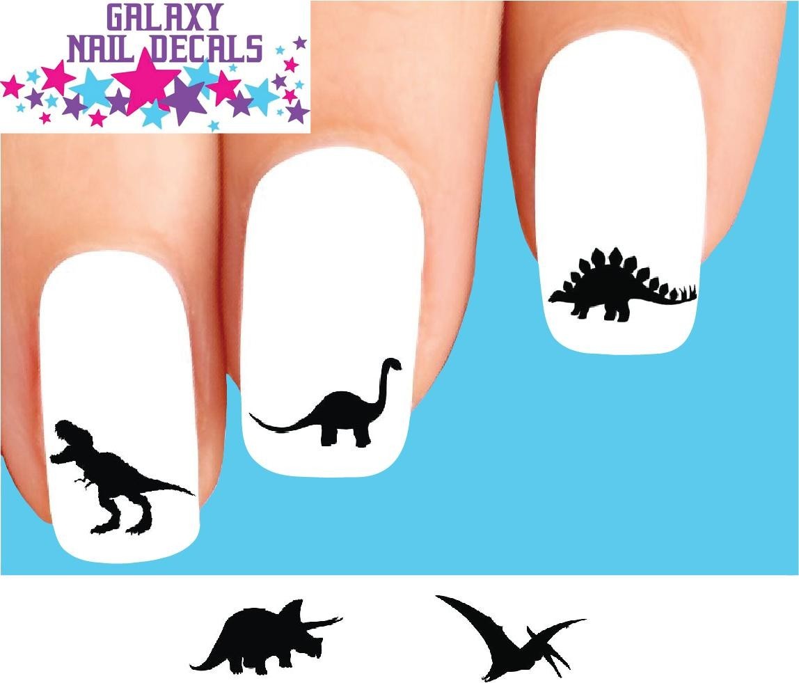 Dinosaur Nail Decal Set of 20 Waterslide Nail Art Stickers for Manicure