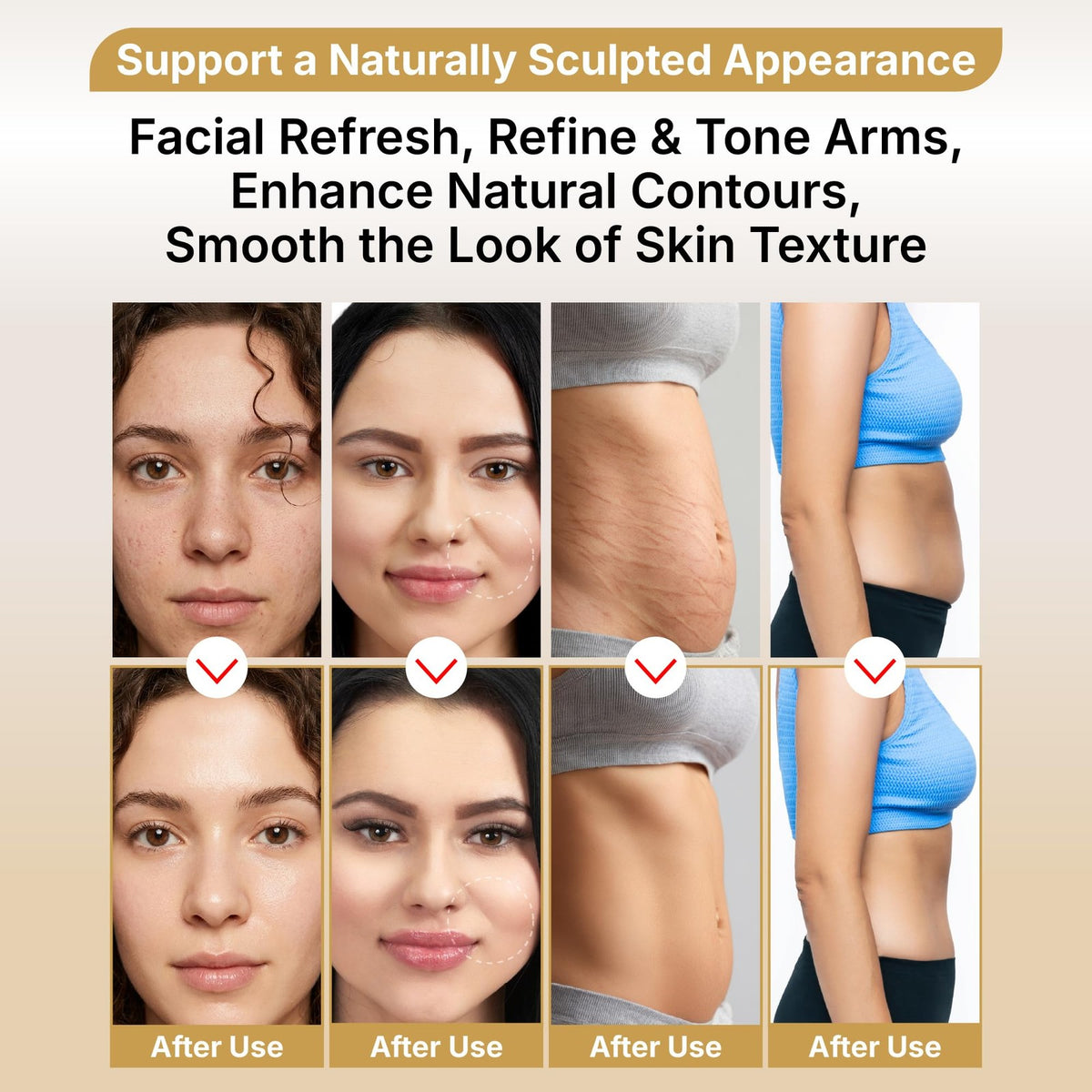 Body Sculpting Massage Device with Lymphatic Drainage - Handheld, Rechargeable