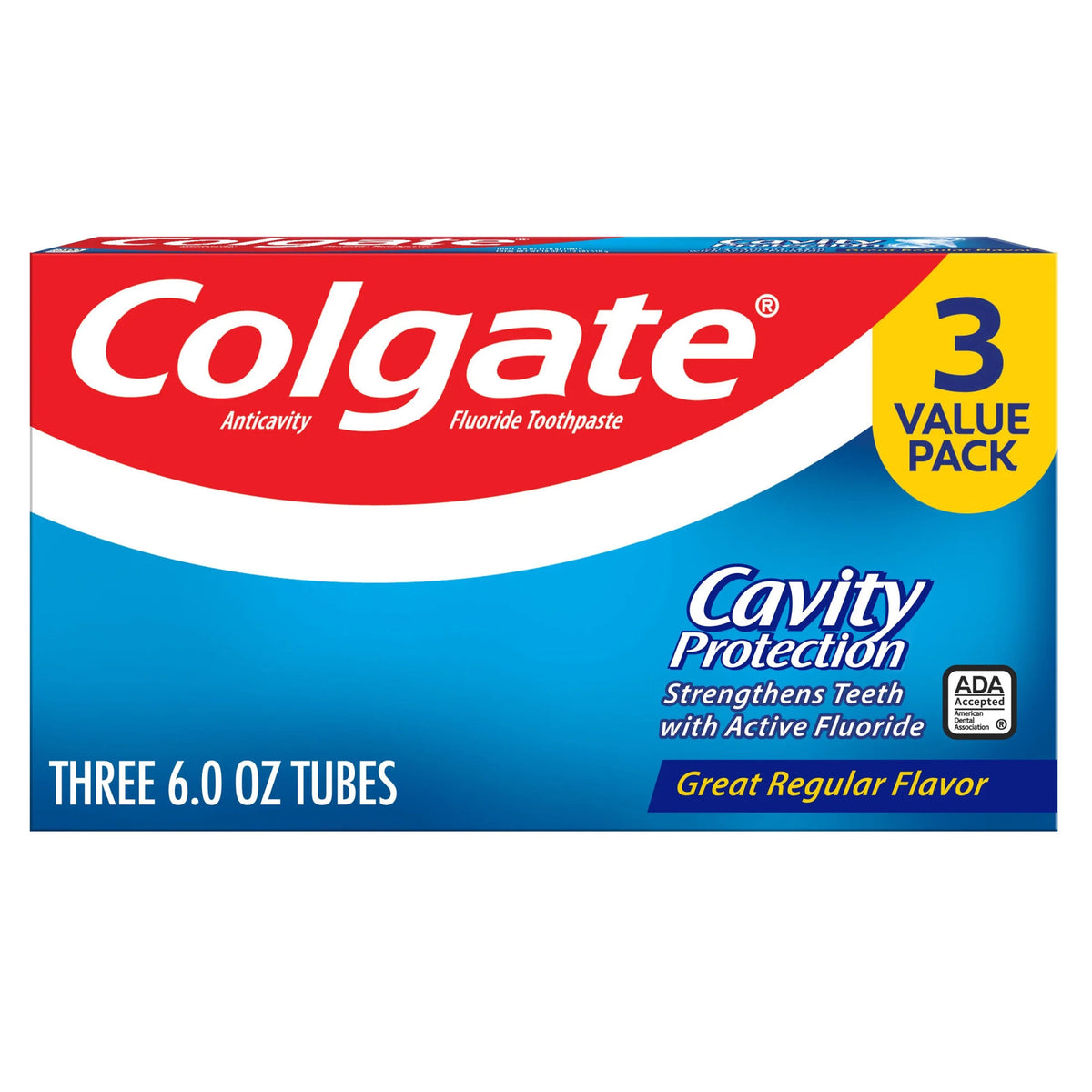 Fluoride Toothpaste Pack - Cavity Protection and Fresh Mint Flavor, 3 Tubes