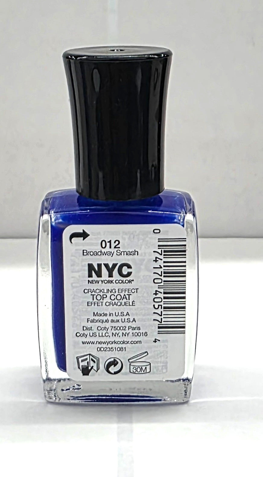 NYC Crack Me Up Crackling Effect Top Coat - 012 Broadway Smash