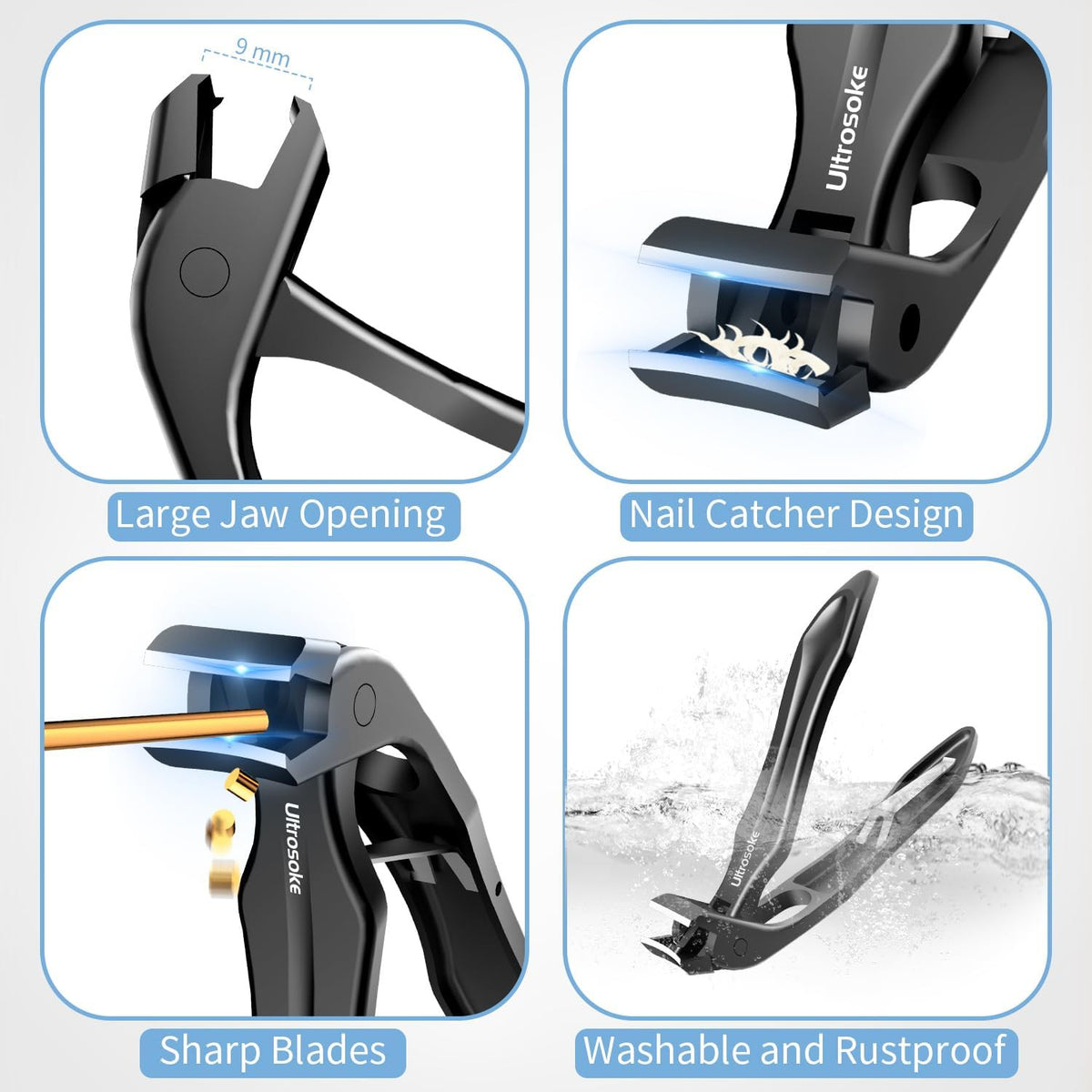 Toenail Clippers for Seniors Men - Long Handle Angled Toe Nail Cutter