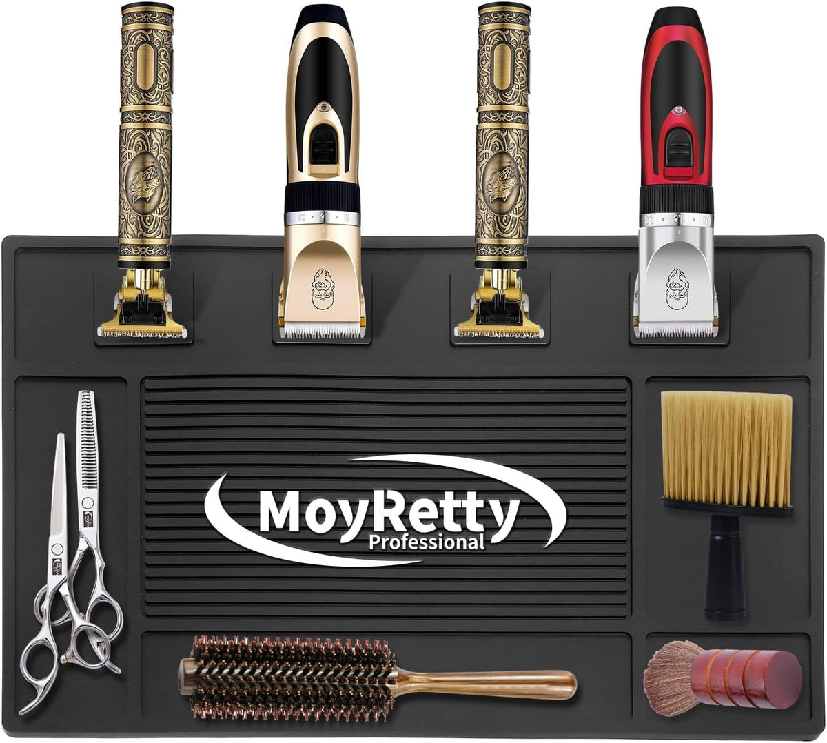 Magnetic Salon Storage Mat for Barber Tools and Scissors - Non Slip Organizer