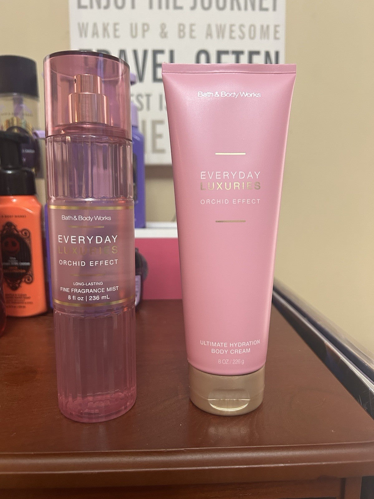 Bath & Body Works Orchid Effect Body Mist and Cream Set