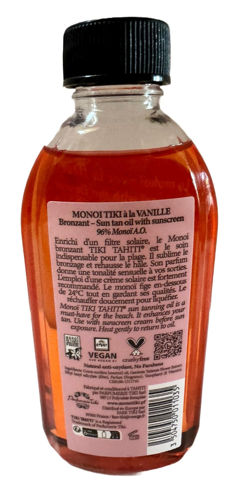 Tahitian Coconut Sun Tan Oil with Iodine - 4 Fl Oz