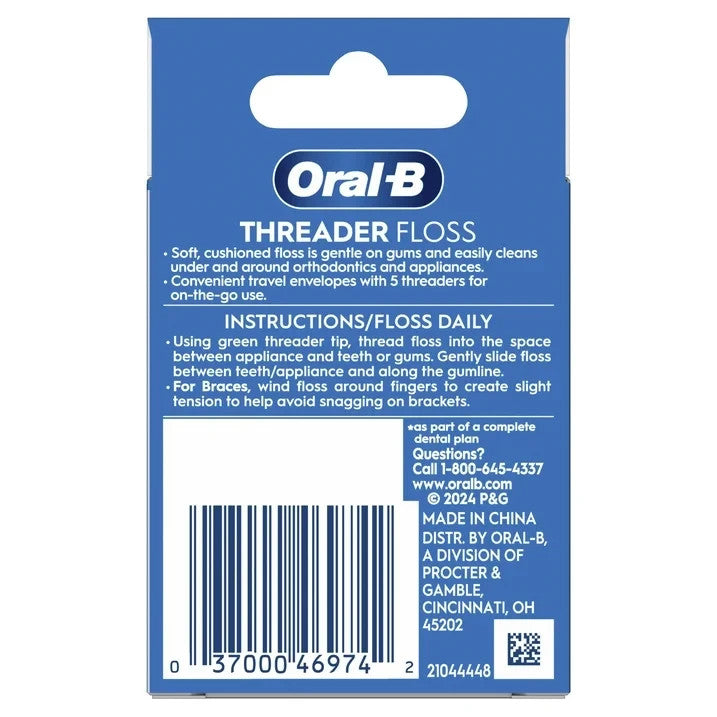 Dental Floss Threaders for Braces & Dental Work - 30 Count
