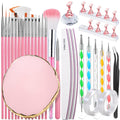 Nail Art Tools Kit with Brushes Dotting Tools & Palette for DIY Nails