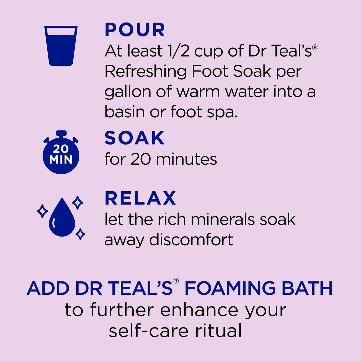 Cooling Foot Soak with Epsom Salt, Peppermint & Baking Soda - 2 lbs