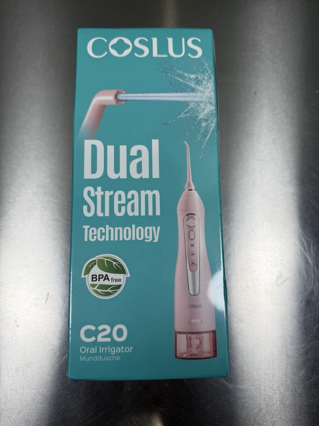 Cordless Dental Water Flosser with Long Battery Life Waterproof Dual Stream