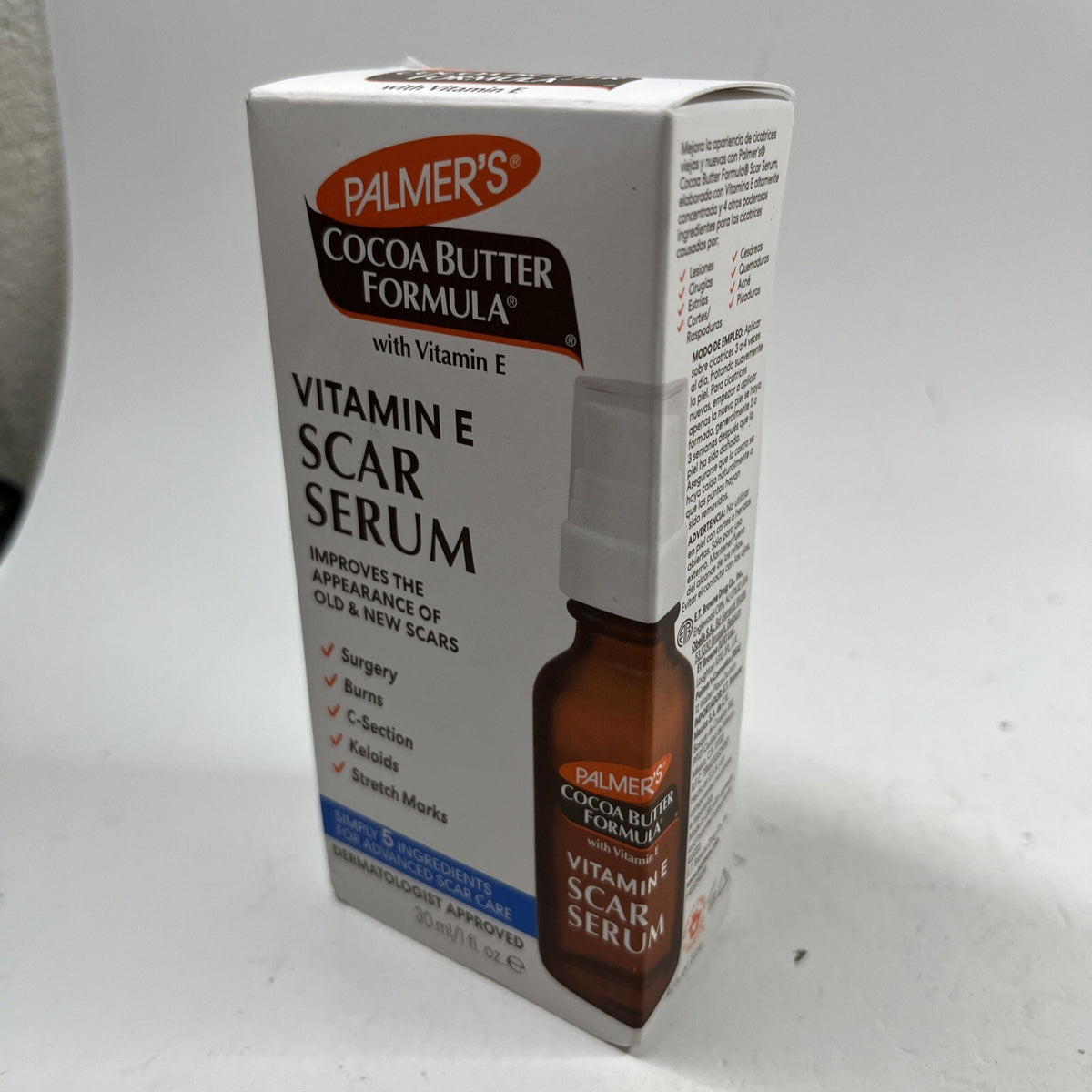 Cocoa Butter Scar Serum with Vitamin E - Reduces Scars 1 Oz