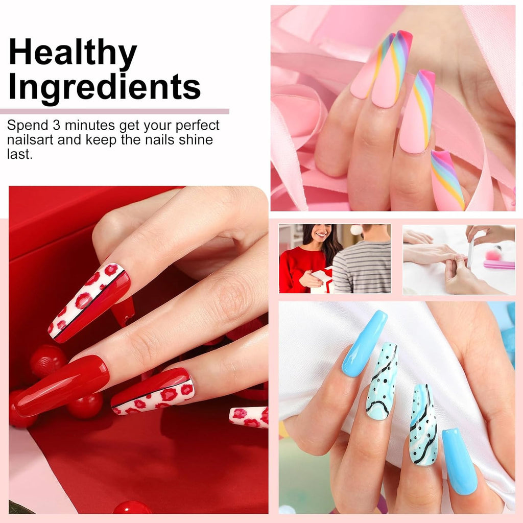 Nail Polish Kit with UV Light - 25 Vivid Gel Colors & Drying Lamp