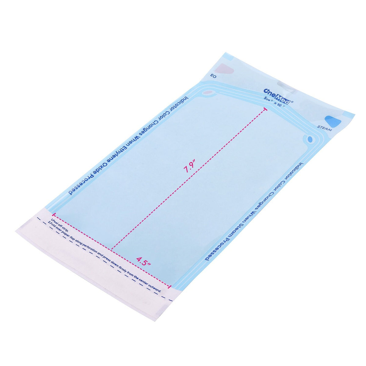 Self-Sealing Sterilization Pouches 5.25 x 10 in for Medical, Dental, Tattoo - 1000 pcs