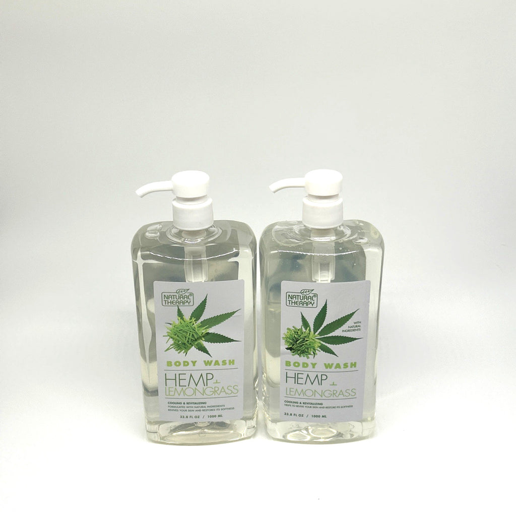 Natural Therapy Hemp Lemongrass Hydrating Body Wash 2-Pack - Deep Moisturizing