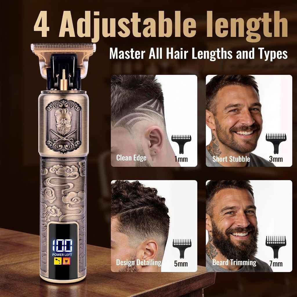 Men's Electric Foil Shaver & Beard Trimmer Set - Rechargeable Grooming Kit