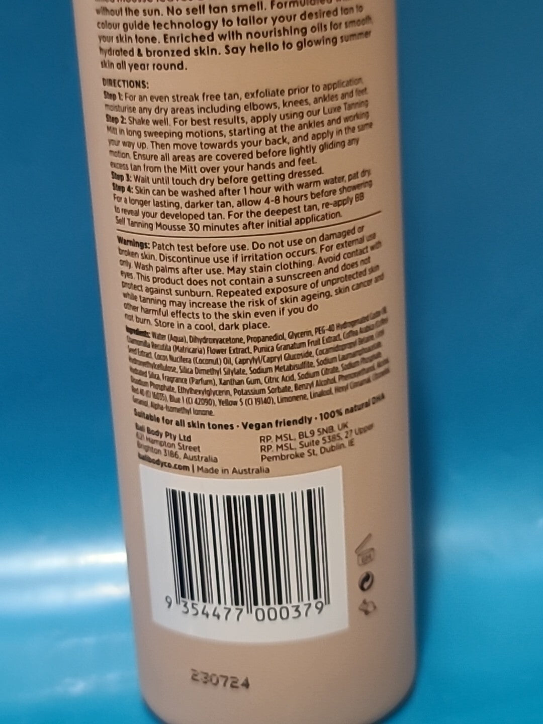 Self Tanning Mousse - Ultra Dark Sunless Tan for Natural Glow 6.7 Fl Oz