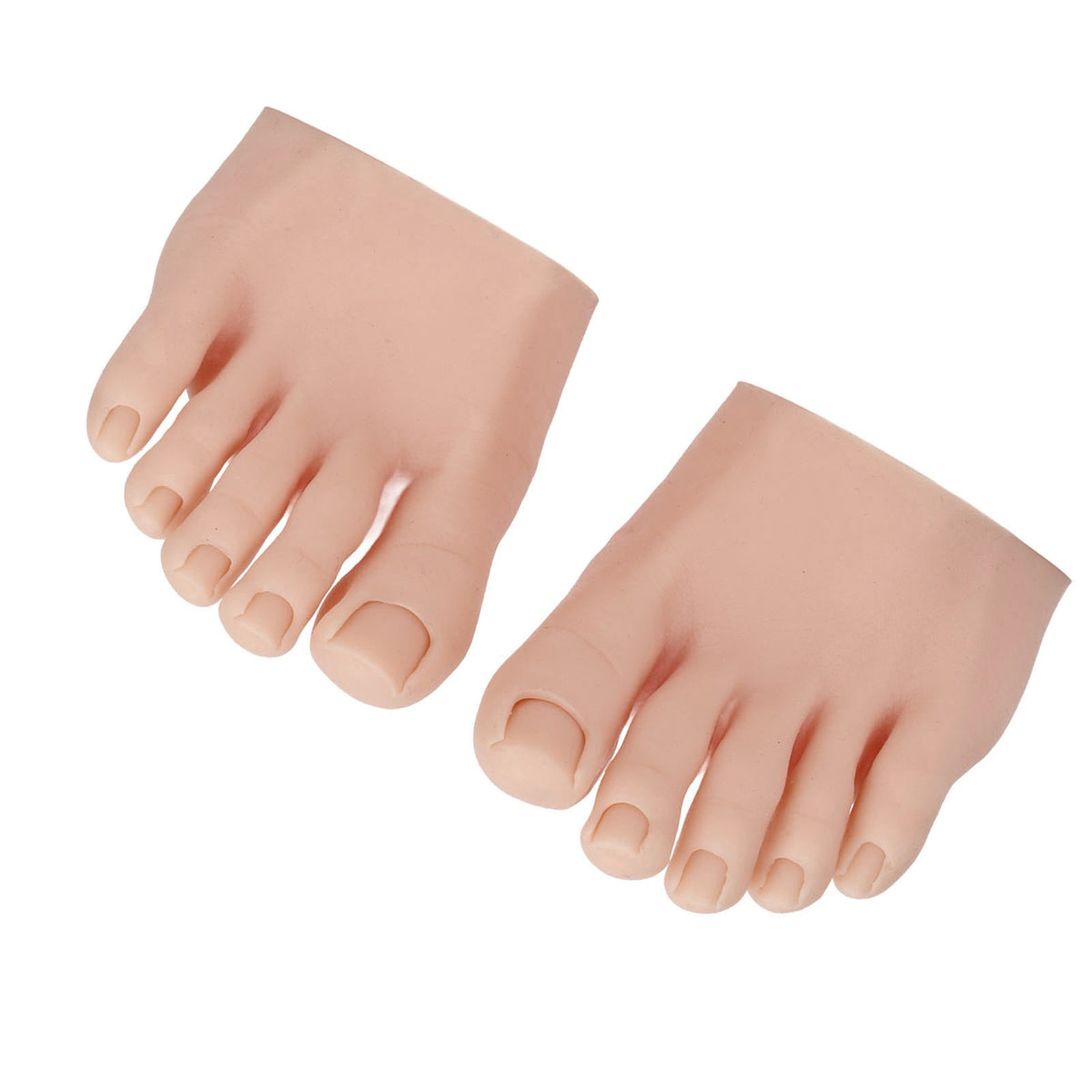 Silicone Pedicure Practice Foot Model for Nail Art and Tattoo Training - Medium Skin Tone