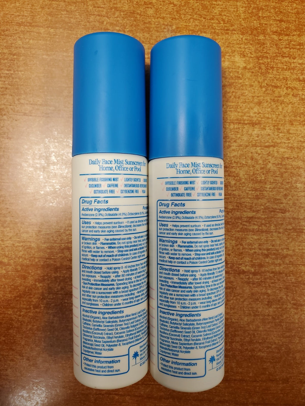SPF 50 Face Mist Sunscreen 2 Pack - Hydrating Spray for Daily Protection