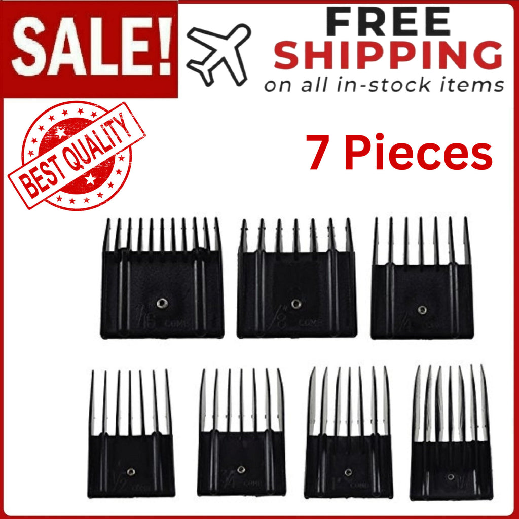 Universal Clipper Guide Comb Set for Oster, Wahl, Andis - 7 Sizes
