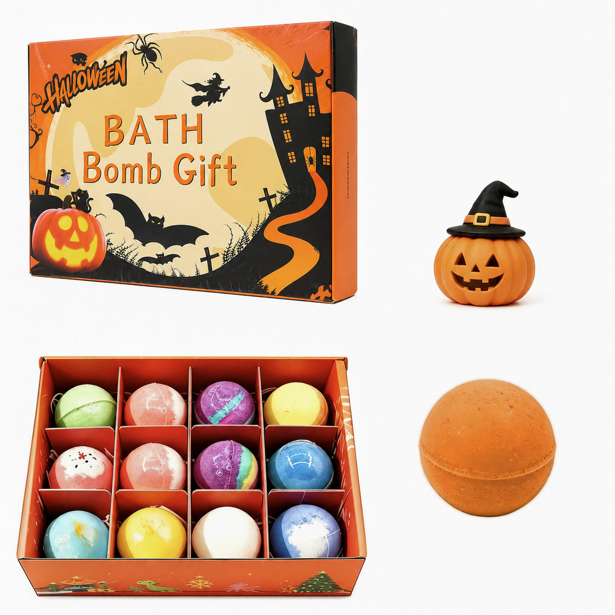Kids Bath Bomb Set with Hidden Toy | 12 Pack Natural Sea Salt Fizzies