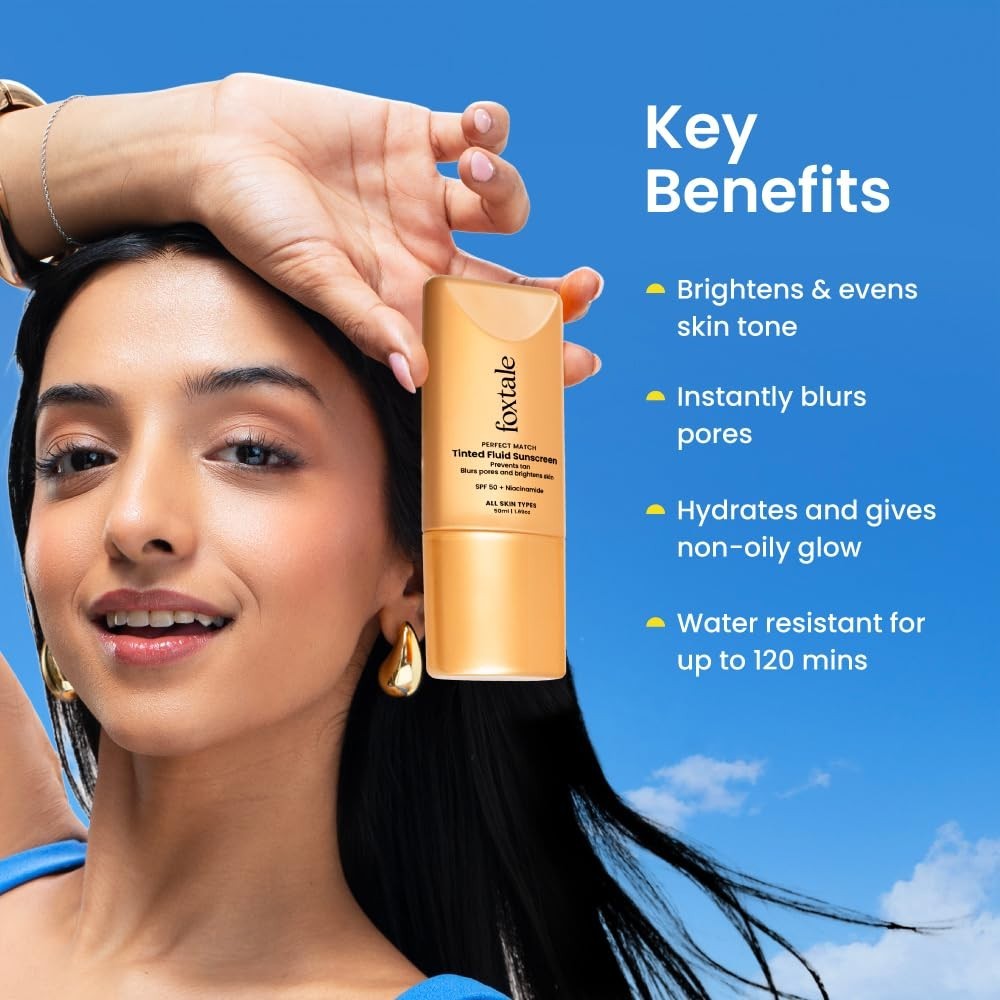 SPF 50 Tinted Sunscreen Caramel with Niacinamide & Vitamin E - 50ml