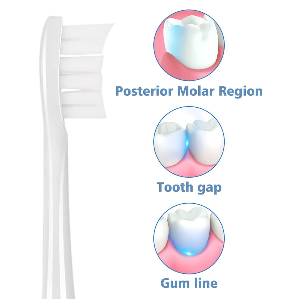 Replacement Toothbrush Heads for Boka 2.0 & 3.0 - Pack of 5, White