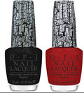 OPI Nail Lacquer Red and Black Shatter Set - 2 Full Size Bottles