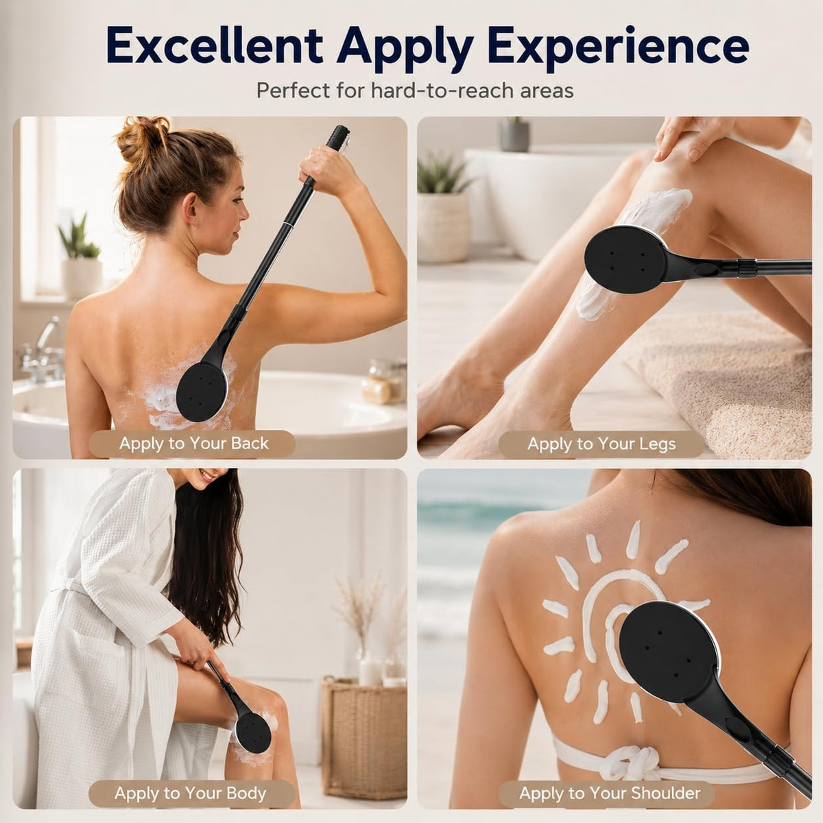 Telescopic Back Lotion Applicator for Self-Tanner & Body Cream - 25.7 Inch