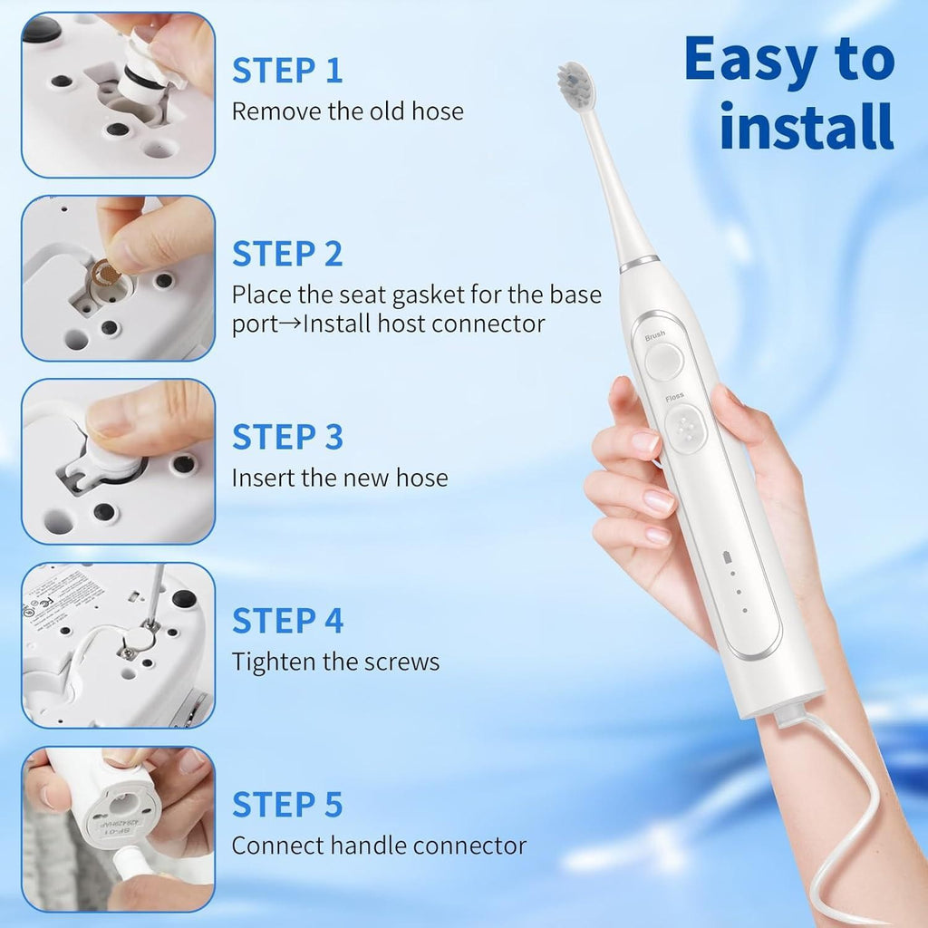 Water Flosser Replacement Hose for Waterpik Sonic-Fusion SF-01 to SF-04 - Durable & Easy to Install