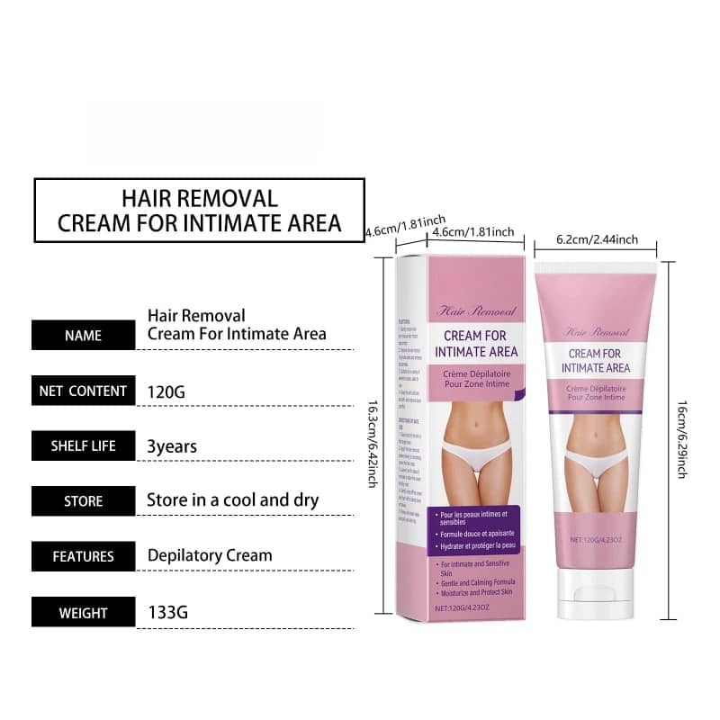 Gentle Intimate Hair Removal Cream for Girls and Women - 120g