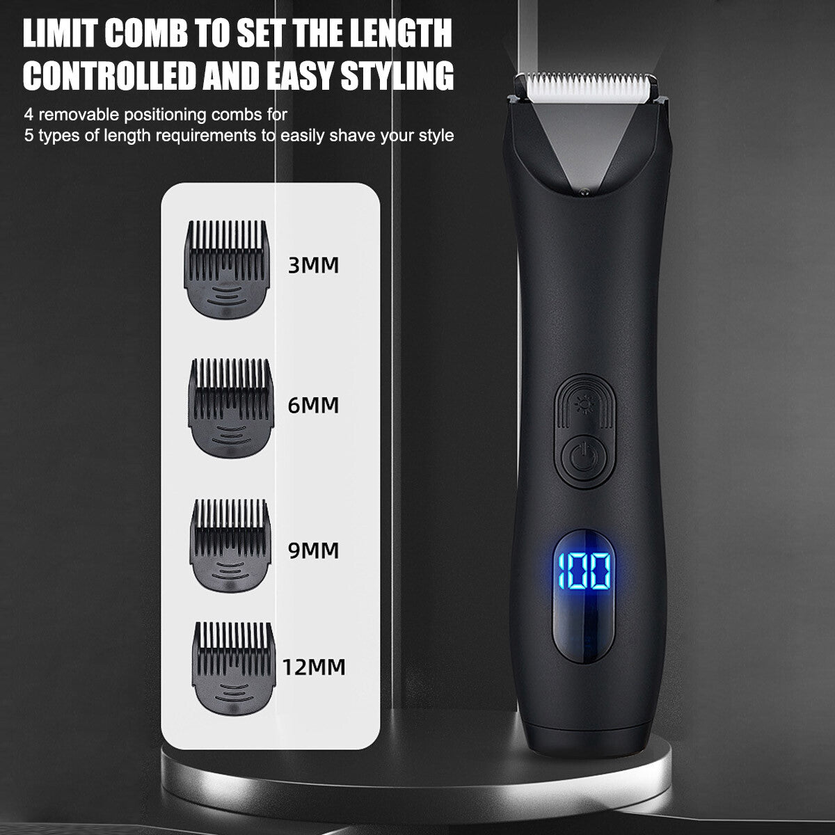 Cordless Men’s Hair Clippers & Beard Trimmer Machine - Water Washable, Long Battery Life