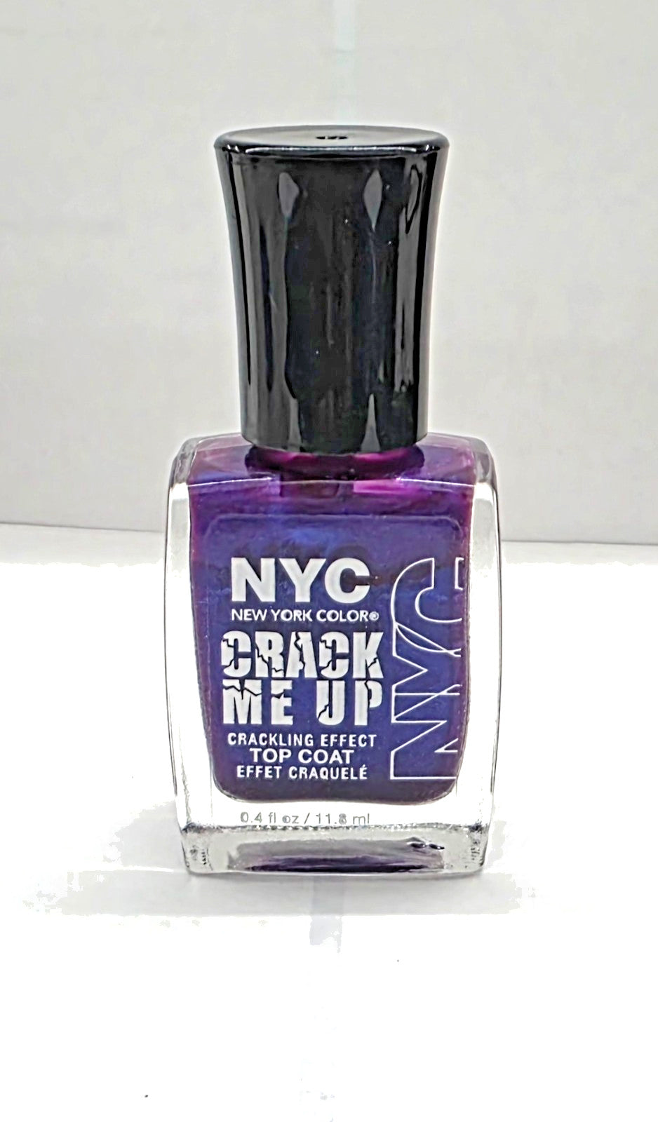 NYC Crack Me Up Crackling Effect Top Coat - Shock Me, Nail Art Polish