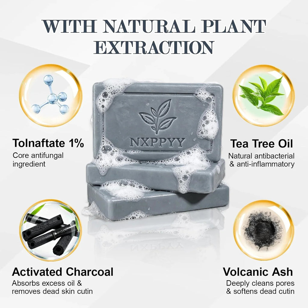 Antifungal Body & Face Soap with Tea Tree & Eucalyptus – 3 Bars