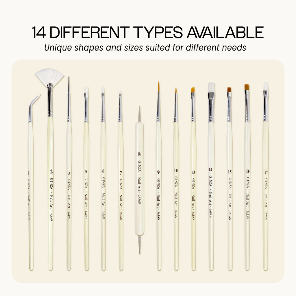 Gel Nail Art Brush with White Wooden Handle - Professional Manicure Tool