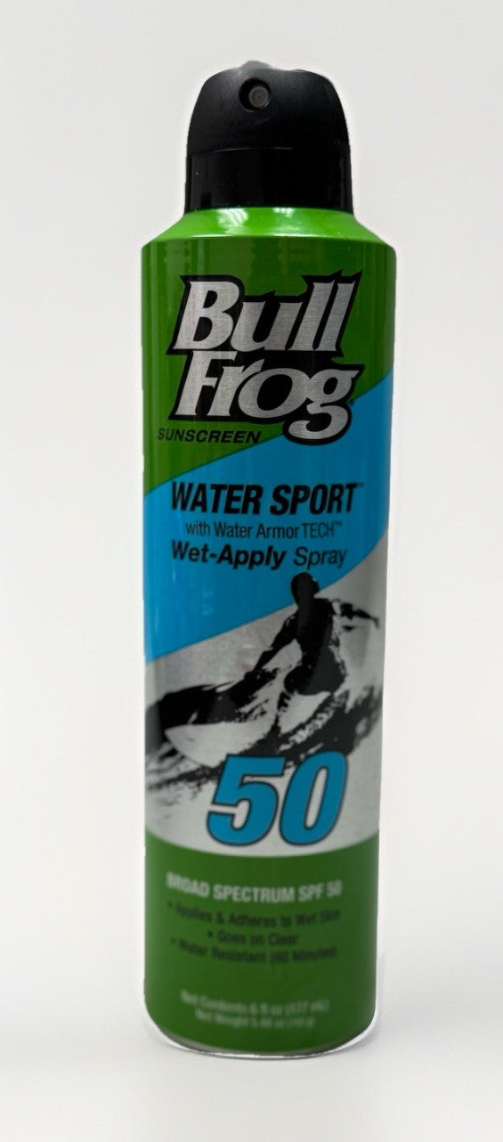 Waterproof SPF 50 Sports Water Spray - 6oz Wet Apply Sun Protection