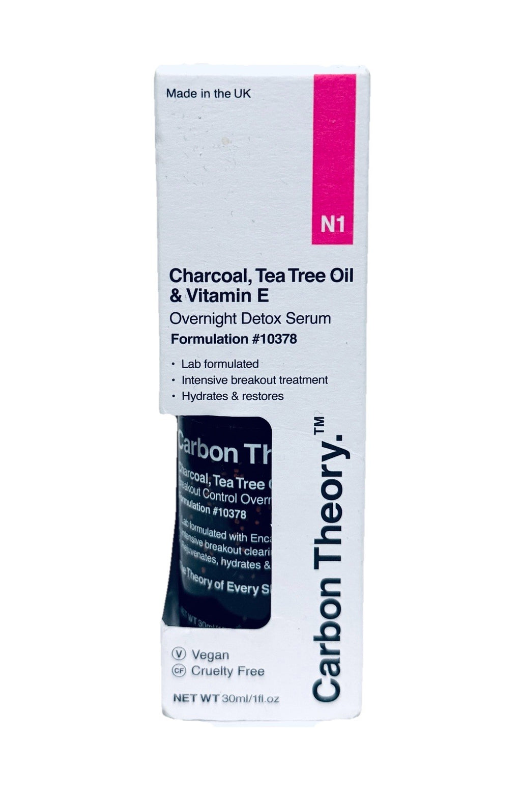 Charcoal Tea Tree Oil Vitamin E Overnight Detox Serum - 1 OZ