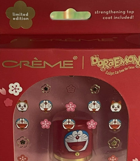 Doraemon Nail Decals & Clear Top Coat Kit for Cute Manicures