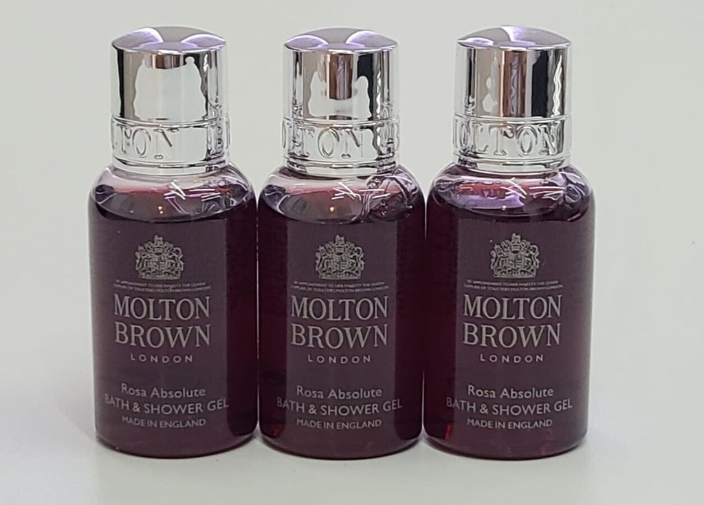 Travel Size Bath & Shower Gel Set of 3 - Rosa Absolute by Molton Brown
