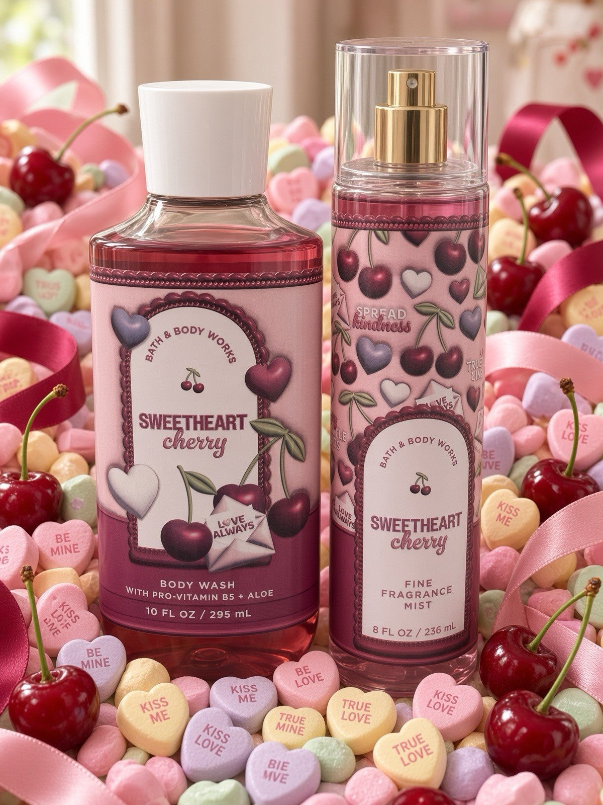 Sweetheart Cherry Body Wash & Fragrance Mist Set - Bath & Body