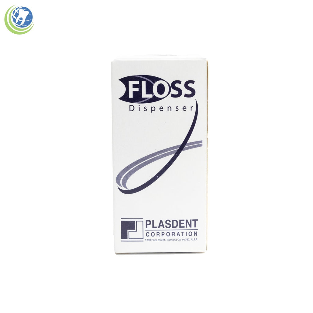 Dental Floss Dispenser with 2 Mint Waxed Floss Refills - 200 Yards