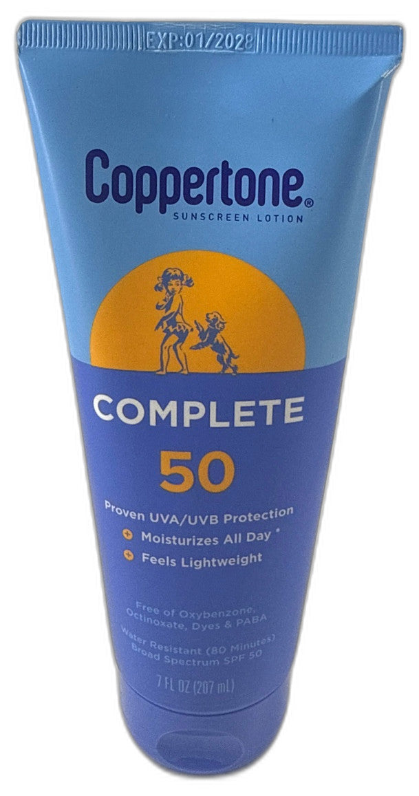 Pack of 3 Coppertone SPF 50 Body Sunscreen Lotion Water-Resistant
