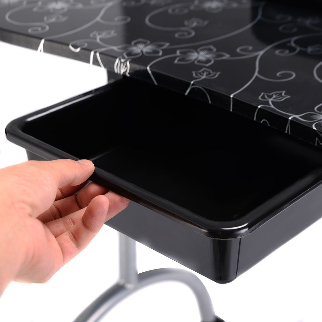 Portable Manicure Nail Table with Storage and Folding Design