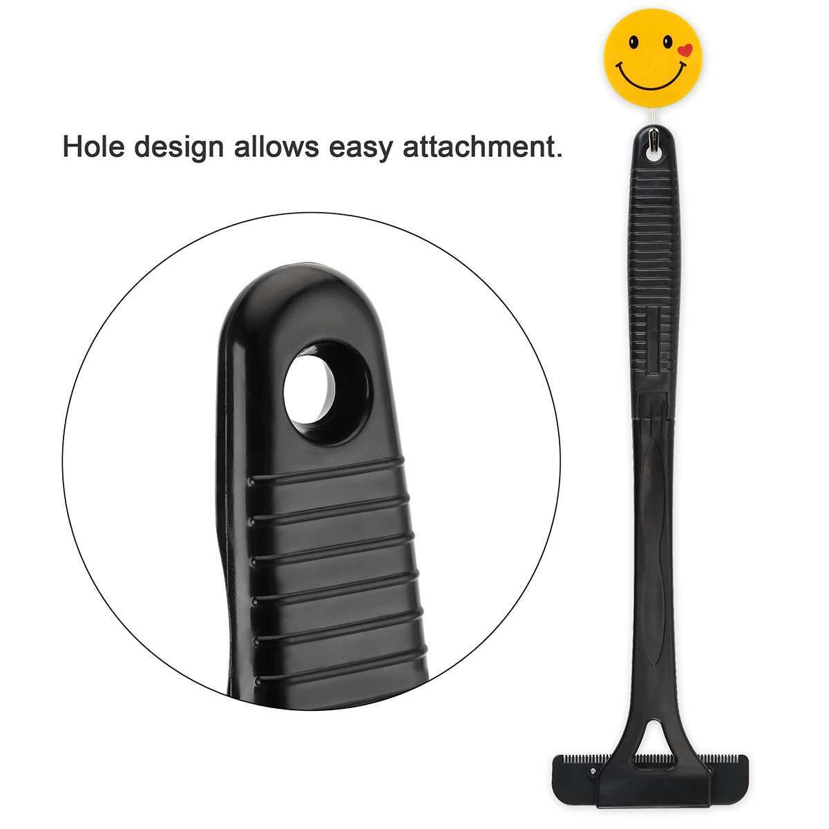 Back Hair Removal Shaver with Long Handle, 3-Blade Body Groomer Set