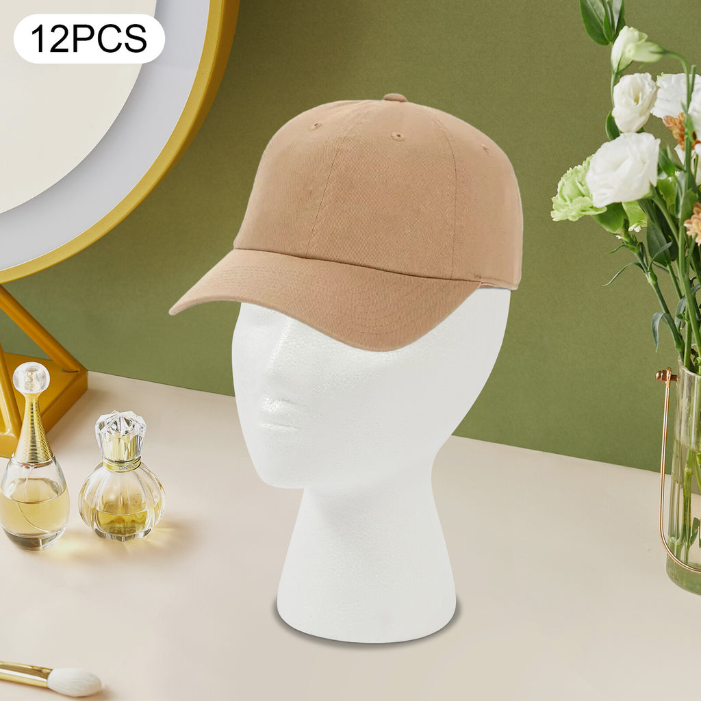 12PCS Foam Mannequin Head Female Display Wig Hat Glasses Model